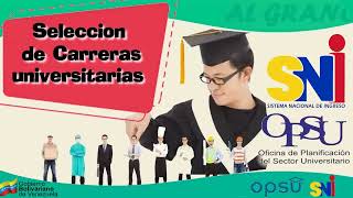 OPSUSNI2024Agregar carreras universitarias [upl. by Aifas]