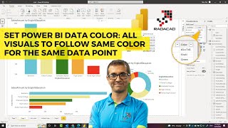 Set Power BI Data Color All Visuals to Follow Same Color for the Same Data Point [upl. by Akehs]