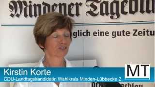 NRWLandtagswahl 2012 Kirstin Korte CDU im MTInterview [upl. by Gurney101]