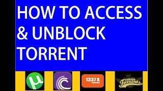 How to AccessUnblock Torrent Sites Easily [upl. by Lucila]