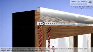 How to Install a Fly and Insect Door Chain Curtain [upl. by Omlesna]