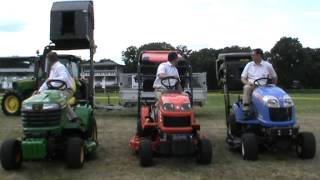 John Deere X950R vs Kubota vs Iseki  High Dump Lift amp Lower at Full Throttle [upl. by Olin]