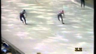 Winter Olympic Games Calgary 1988  500 m Oberhuber  Boelsma [upl. by Yewed]