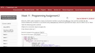 NPTEL Programming In Java Week 11 Programming Assignment 2 Answers l April 2024 [upl. by Notsgnik829]