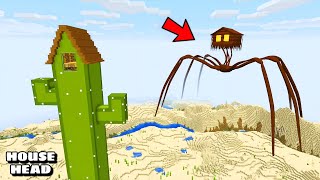 i Found Scariest HOUSE HEAD 😱 in Minecraft  Minecraft Horror [upl. by Are608]