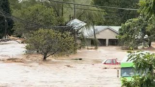 VIDEO House washed away in North Carolina during Helene flooding [upl. by Neral]