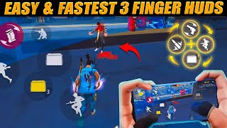 Best 3 Finger Custom Hud ⚡🔥 3 Finger Custom Hud Free Fire 3 Finger Super Movement Custom Hud [upl. by Anyahc358]