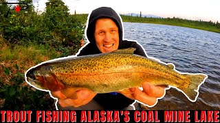 Trout Fishing Alaskas Coal Mine Lake [upl. by Nylesaj644]