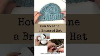 How to Line a Brimmed Hat With Fleece  Easy Sew in Technique [upl. by Wendelin]