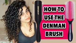 HOW TO DEFINE YOUR CURLS WITH THE DENMAN BRUSH 3A3B Curls [upl. by Aelem]