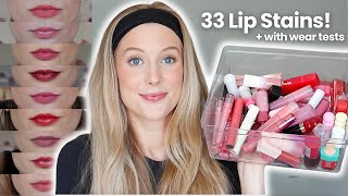 I Tried 33 of the Most Popular Lip Stains amp Tints And Found The Best Ultimate Lip Stain Showdown [upl. by Anairuy269]