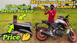 Djiaction2 Battery Backup  Motovlog Ing Best Camera  Djiaction2 Full Review 😍 [upl. by Blondy789]