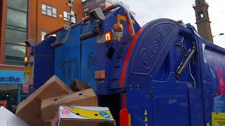 Lewisham council Mercedes Geesink econic emptying council trade waste 1100L bins [upl. by Namurt219]