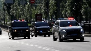 Motorcade of Anthony Blinken in Kyiv Ukraine [upl. by Sherurd262]