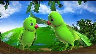 Chitti Chilakamma  Parrots 3D Animation Telugu Rhymes For children with lyrics [upl. by Zohar]