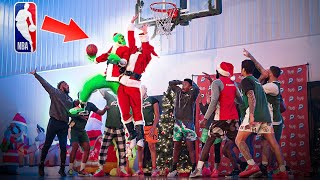 NBA Player Disguised As THE GRINCH vs STREETBALL HOOPERS [upl. by Wil]