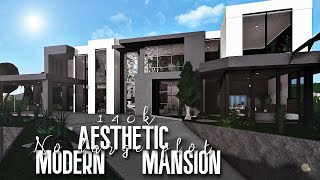 Aesthetic Hillside Modern Mansion 140k No Large Plot ROBLOX Bloxburg [upl. by Appleton452]