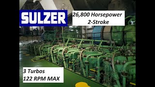 Huge Antique Sulzer Ship Engine Room Tour High Definition 4K [upl. by Walters]