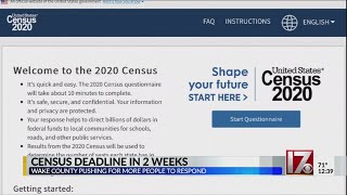 Deadline for 2020 census approaching [upl. by Eduj]