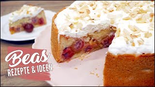 Stachelbeerkuchen Rezept mit Streusel und Sahne Quark Creme  Backen [upl. by Aticilef]