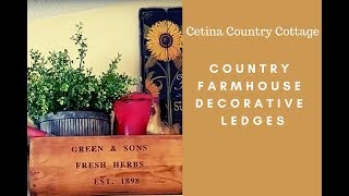 Country Farmhouse Decorative Ledges  Country Primitive [upl. by Aileno]