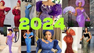 🔥😲2024 Latest Lace Styles 4 Ladies Elegant 😍Lace dresses For owanbe Party trending lacestyles [upl. by Hightower]