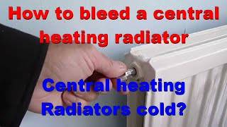 Bleed a central heating radiator that is not getting hot [upl. by Ellenaej32]