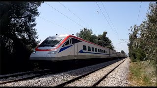 TrainOSE ETR 470 07 Pendolino on test routes between Athens and Thessaloniki [upl. by Weiser]