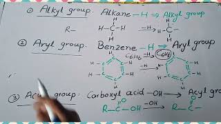 alkyl group aryl group and acyl group in chemistry  difference between alkyl and aryl group [upl. by Constanta191]