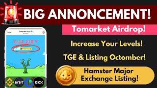 🍅Tomarket Big Update  Airdrop amp Listing Announced  Hamster Kombat Listing  Tamil [upl. by Pfister]