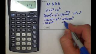 ALEKS Finding the area of a right triangle using the Pythagorean Theorem MC [upl. by Ahsenrad]