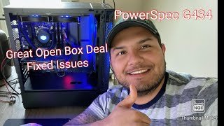 PowerSpec G434 Open Box  Fixed Issues  Upgraded Ram  Great Price [upl. by Levona546]