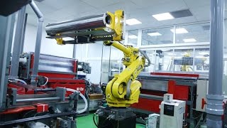 Uflex Robotic Laser Engraving Line for manufacturing Rotogravure Cylinders [upl. by Valorie256]