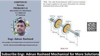 58 Chapter 5 Torsion  Mechanics of Material Rc Hibbeler [upl. by Osher]