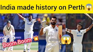 India made history on Pert  Ind vs Aus first test 2024 [upl. by Neall]