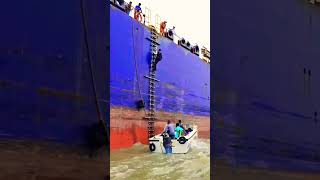 Passengers using the Pilot ladder to board ship [upl. by Jonah226]