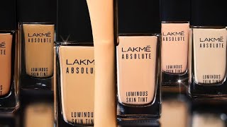 Lakme Absolute Luminous Skin Tint Foundation Shades [upl. by Kopans]