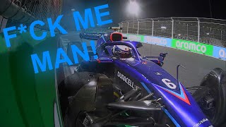 Nicholas Latifi disappointing Crash out of Saudi GP 2022 Full Team Radio [upl. by Auqkinahs310]