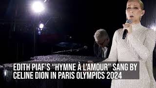 CELINE DIONS SONG FOR PARIS OLYMPICS 2024 [upl. by Seavir]