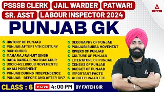 PSSSB Jail Warder Clerk Patwari Senior Assistant Labour Inspector 2024  Punjab GK By Fateh Sir [upl. by Stoneman]