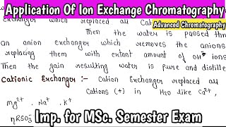 Application of Ion Exchange Chromatography [upl. by Berner]