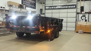 Work Trailer Strobe Lights Install  Amber amp White Warning [upl. by Ahsiela]