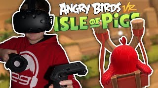 My first Virtual Reality video  Angry Birds VR Isle of Pigs [upl. by Jonah]