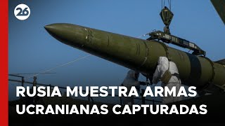 Rusia muestra armas ucranianas que han sido capturadas [upl. by Tnilc]