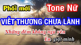 Karaoke Vết Thương Chưa Lành Tone Nữ  Nhan KTV [upl. by Kenimod]