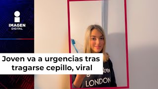 Joven acude de urgencias tras tragarse su cepillo de dientes storytime se vuelve viral [upl. by Davies]