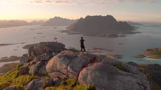 Midnight Sun in Northern Norway  Breakdancing on a top of a mountain [upl. by Nodnal]