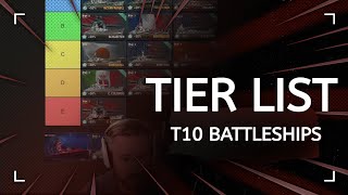 WOWS Best T10 Battleships  Tier List [upl. by Arimay]