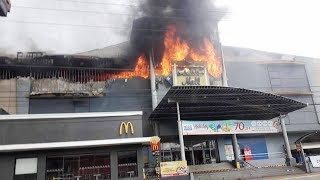 NCCC Mall  Maa Davao Sunog  Fire December 2017 Aerial Drone View [upl. by Nonarb558]