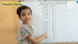 Backward Counting 20 to 1  Reverse Counting 20 to 1  Reverse Counting for UKG Student [upl. by Enal]